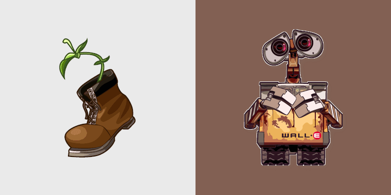 WALL-E & Plant custom cursor pack preview for Chrome, Edge and Windows