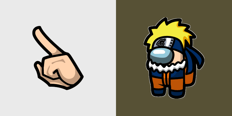 Naruto Crewmate custom cursor pack preview for Chrome, Edge and Windows