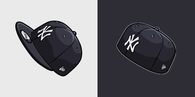 Yankee No Brim custom cursor pack preview for Chrome, Edge and Windows