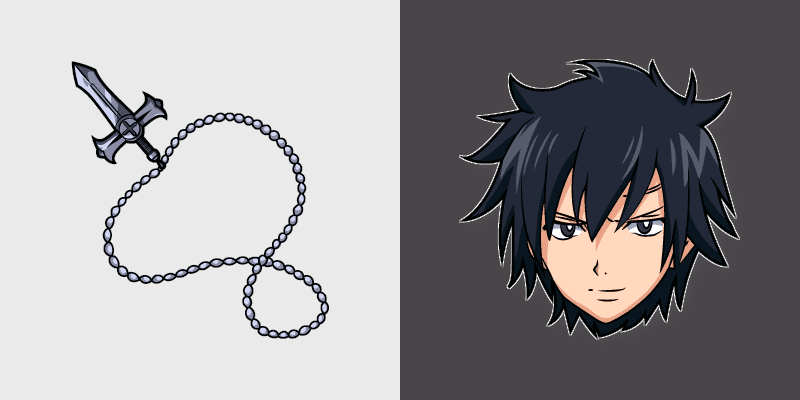 Cute Gray Fullbuster custom cursor pack preview for Chrome, Edge and Windows