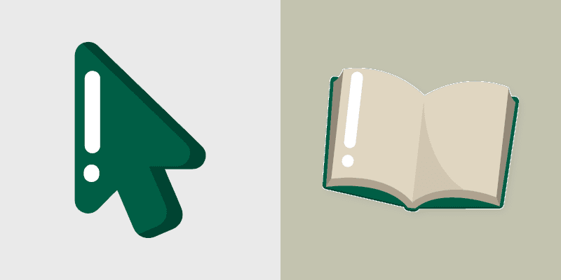 Green Book Minimal custom cursor pack preview for Chrome, Edge and Windows