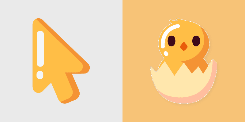 Chick Minimal custom cursor pack preview for Chrome, Edge and Windows