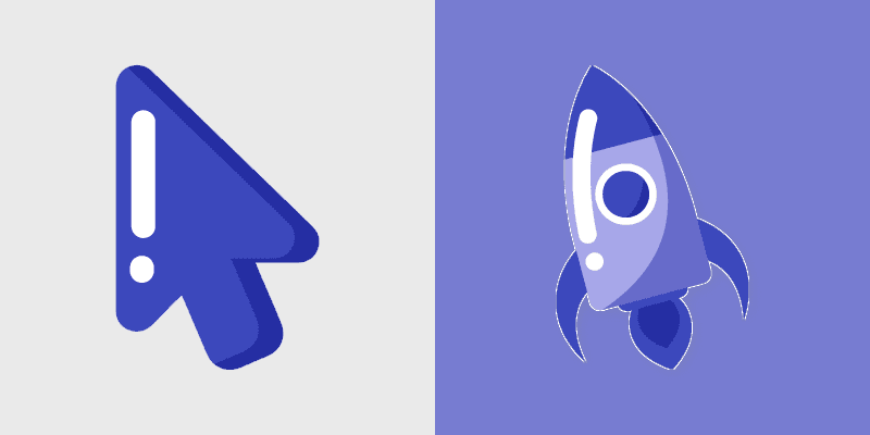 Rocket Minimal custom cursor pack preview for Chrome, Edge and Windows