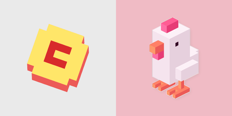 Crossy Road Chicken custom cursor pack preview for Chrome, Edge and Windows