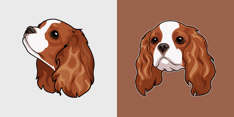 Cavalier Spaniel custom cursor pack preview for Chrome, Edge and Windows