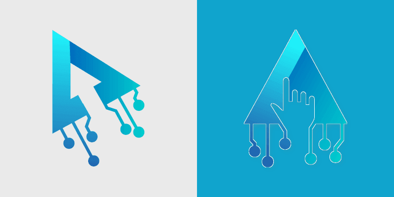 Ocean Blue custom cursor pack preview for Chrome, Edge and Windows