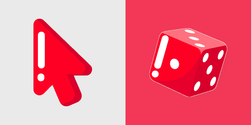 Dice Minimal custom cursor pack preview for Chrome, Edge and Windows