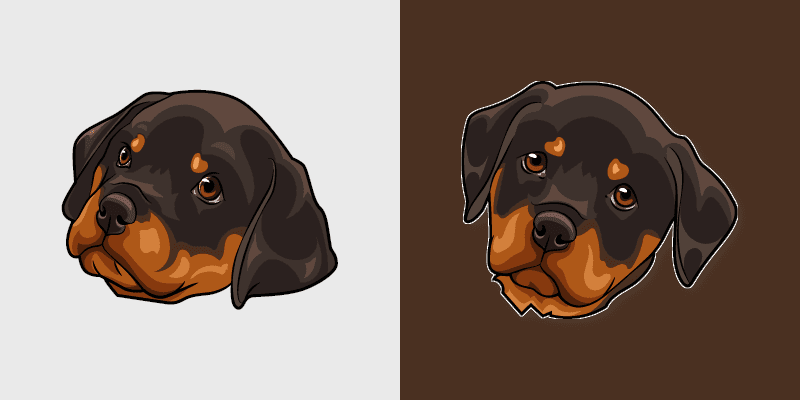 Rottweiler Puppy custom cursor pack preview for Chrome, Edge and Windows