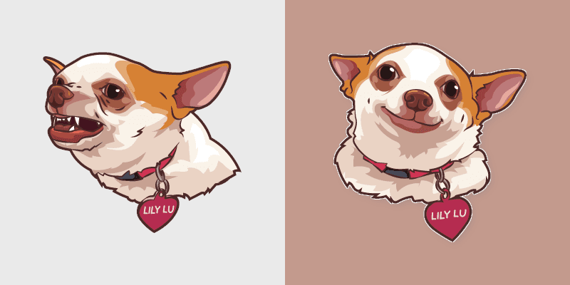 Chihuahua Lily LU Series custom cursor pack preview for Chrome, Edge and Windows