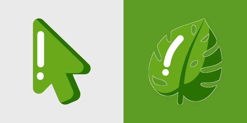 Monstera Mini custom cursor pack preview for Chrome, Edge and Windows