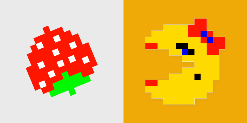 Ms. Pac-Man Strawberry custom cursor pack preview for Chrome, Edge and Windows