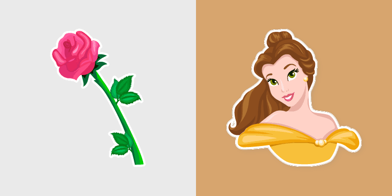Belle & Rose custom cursor pack preview for Chrome, Edge and Windows