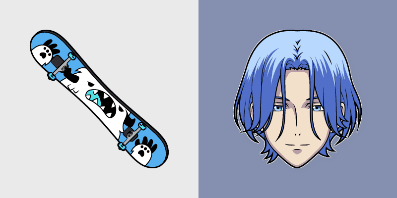 Langa Hasegawa SK8 custom cursor pack preview for Chrome, Edge and Windows