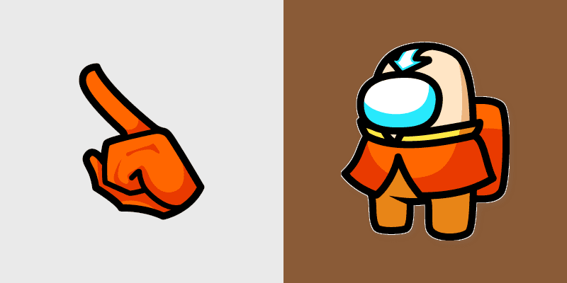 Avatar Aang Crewmate custom cursor pack preview for Chrome, Edge and Windows