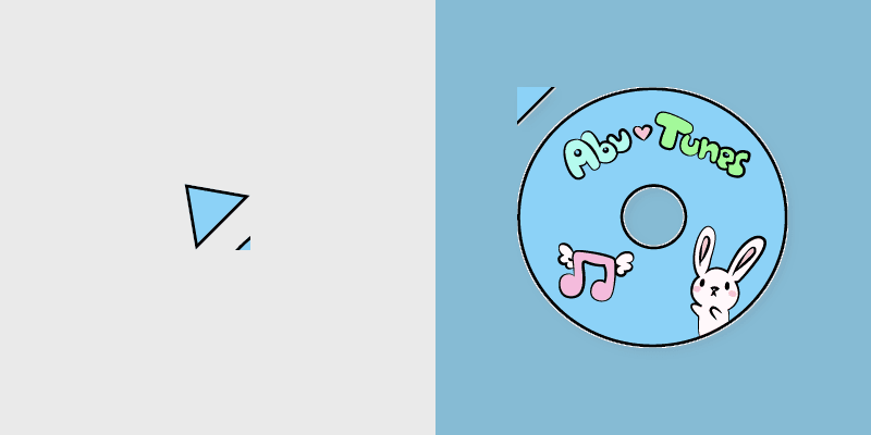 Hime-Sama Abu Tunes custom cursor pack preview for Chrome, Edge and Windows