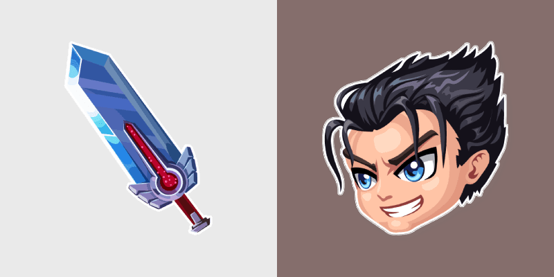 Hero Wars Galahad and Harunian Sword custom cursor pack preview for Chrome, Edge and Windows