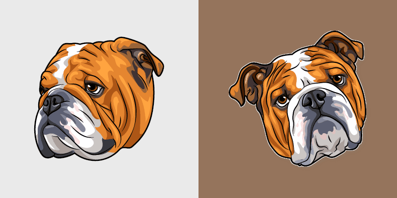 English Bulldog custom cursor pack preview for Chrome, Edge and Windows
