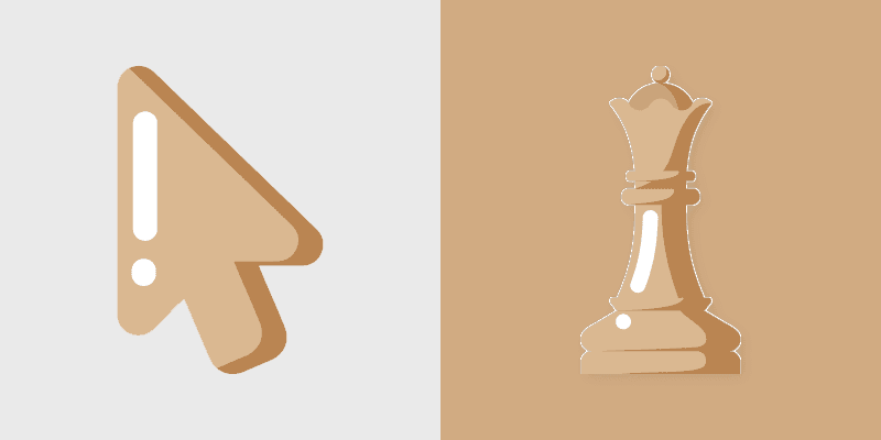 Chess Queen Minimal custom cursor pack preview for Chrome, Edge and Windows