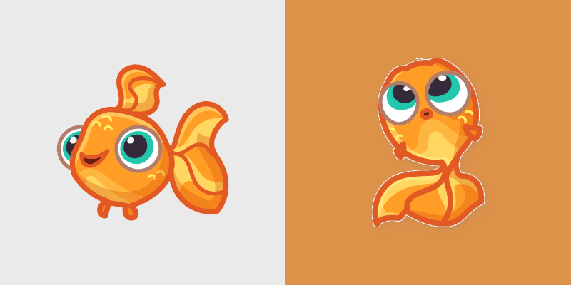 Goldfish Delight custom cursor pack preview for Chrome, Edge and Windows
