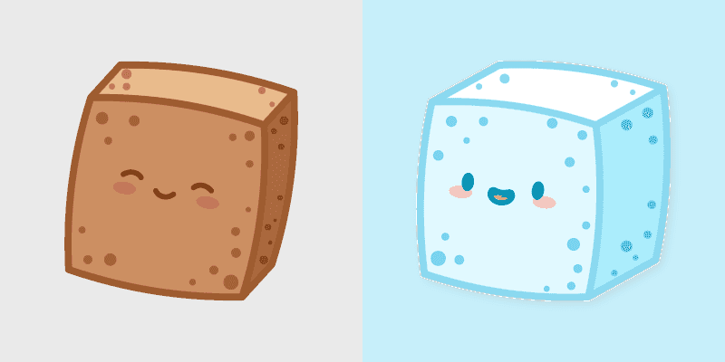 Smiling Sugar Cubes custom cursor pack preview for Chrome, Edge and Windows