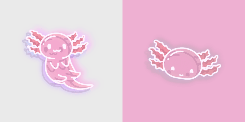 Axolotl custom cursor pack preview for Chrome, Edge and Windows
