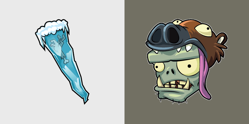 Sloth Gargantuar Icicle custom cursor pack preview for Chrome, Edge and Windows