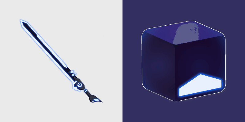 Beat Saber Cute Blue custom cursor pack preview for Chrome, Edge and Windows