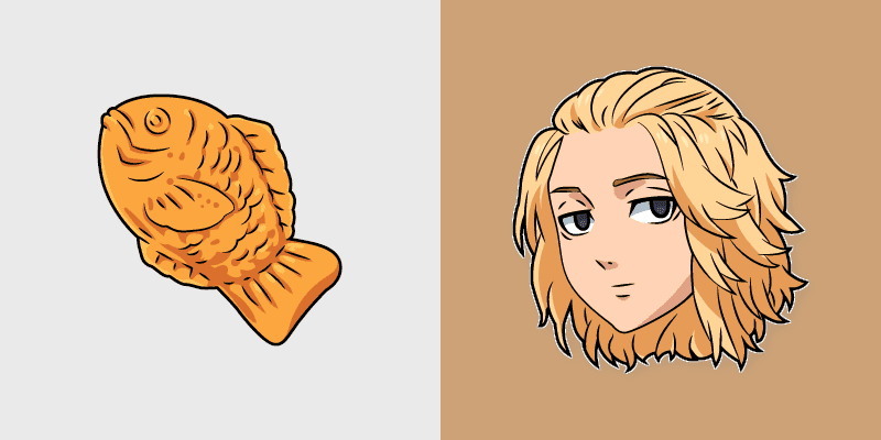 Manjiro Sano Taiyaki custom cursor pack preview for Chrome, Edge and Windows