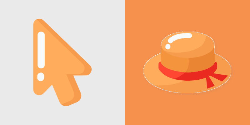 Summer Vibes Minimal custom cursor pack preview for Chrome, Edge and Windows