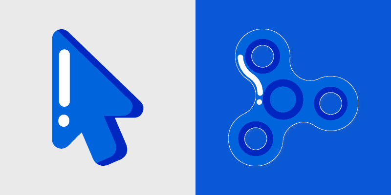 Spinner Deluxe Minimal custom cursor pack preview for Chrome, Edge and Windows