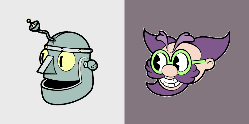 Cuphead Dr. Kahl's Robot custom cursor pack preview for Chrome, Edge and Windows