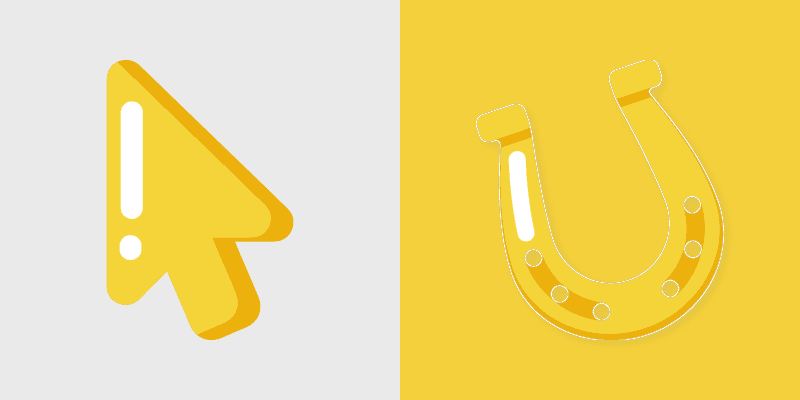 Horseshoe Minimal custom cursor pack preview for Chrome, Edge and Windows