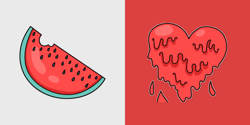 Watermelon Heart custom cursor pack preview for Chrome, Edge and Windows