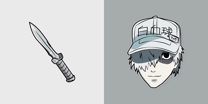 White Blood Cell custom cursor pack preview for Chrome, Edge and Windows