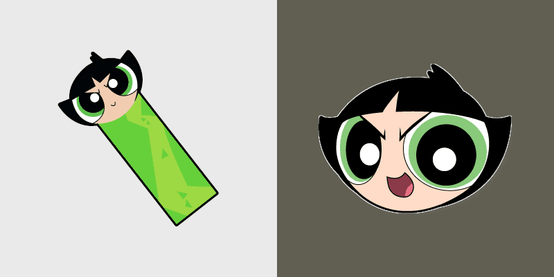 Powerpuff Girls Z Buttercup custom cursor pack preview for Chrome, Edge and Windows
