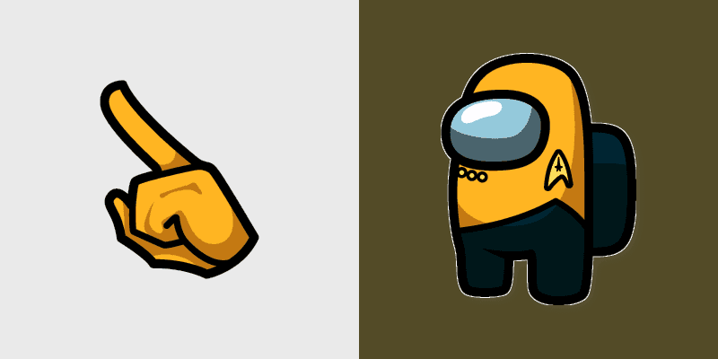 Star Trek Yellow Uniform custom cursor pack preview for Chrome, Edge and Windows
