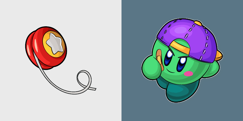 Green Kirby custom cursor pack preview for Chrome, Edge and Windows