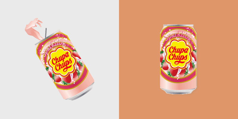 Chupa Chups Strawberry custom cursor pack preview for Chrome, Edge and Windows