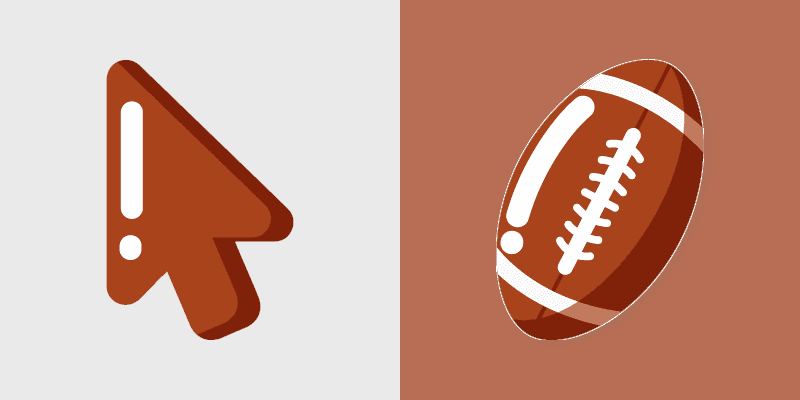 Football Minimal Pack custom cursor pack preview for Chrome, Edge and Windows