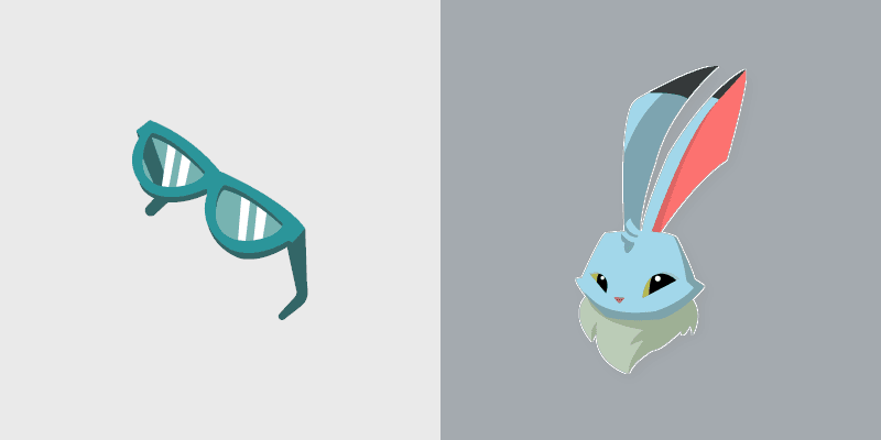 Arctic Hare Glasses custom cursor pack preview for Chrome, Edge and Windows