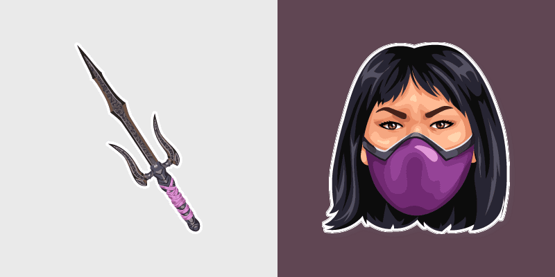 Mortal Kombat Mileena and Sai custom cursor pack preview for Chrome, Edge and Windows