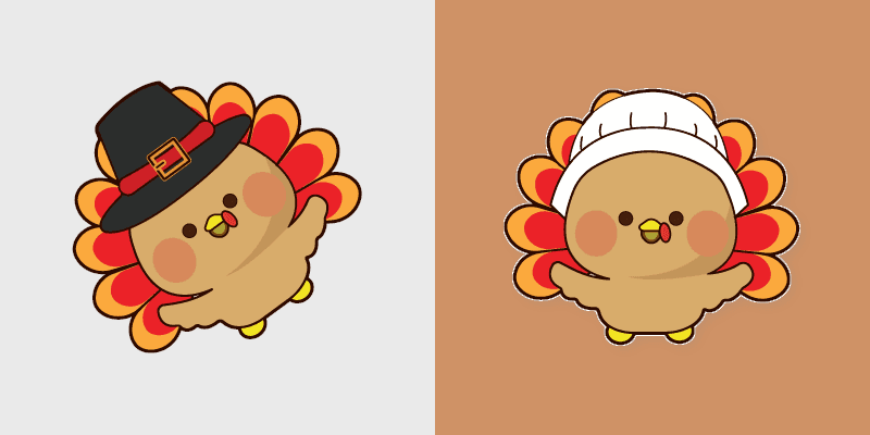 Feast Turkey custom cursor pack preview for Chrome, Edge and Windows