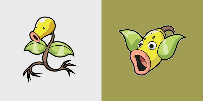 Bellsprout and Weepinbell custom cursor pack preview for Chrome, Edge and Windows