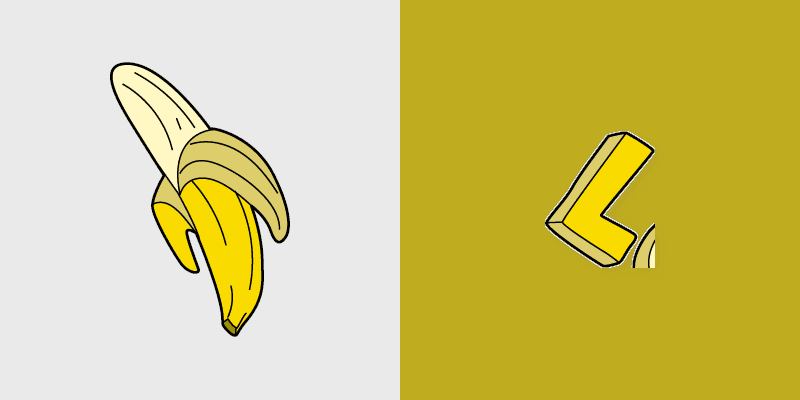 Banana LOL Fun custom cursor pack preview for Chrome, Edge and Windows