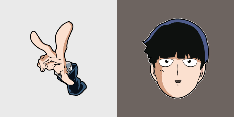 Shigeo Kageyama Mob custom cursor pack preview for Chrome, Edge and Windows