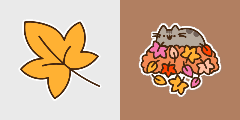 Autumn Pusheen custom cursor pack preview for Chrome, Edge and Windows