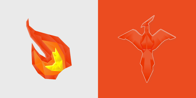 Origami Firebird custom cursor pack preview for Chrome, Edge and Windows