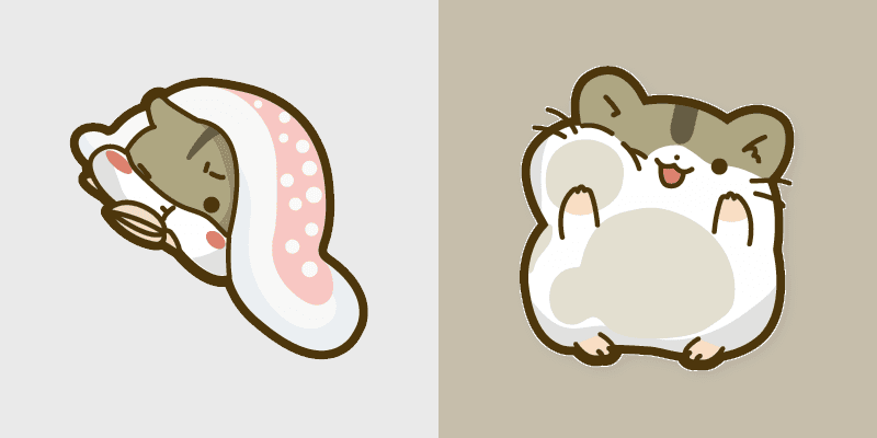 Adorable Hamster Smile custom cursor pack preview for Chrome, Edge and Windows
