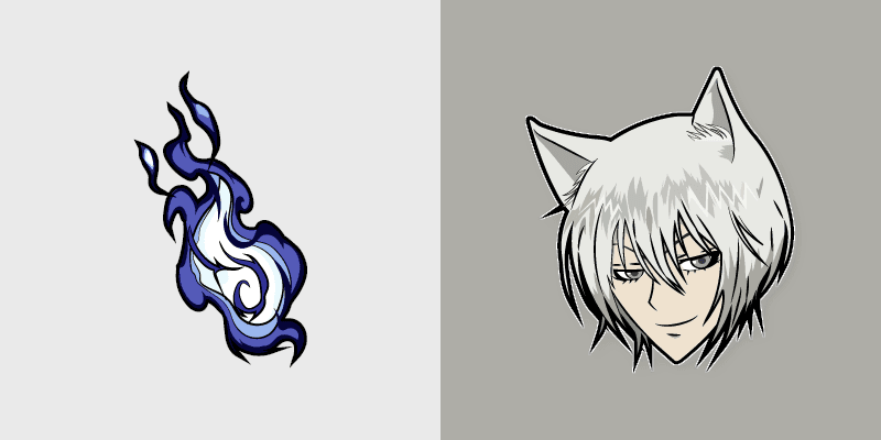 Tomoe Fox Yokai custom cursor pack preview for Chrome, Edge and Windows