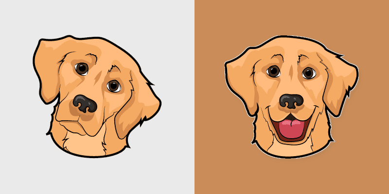 Golden Retriever custom cursor pack preview for Chrome, Edge and Windows